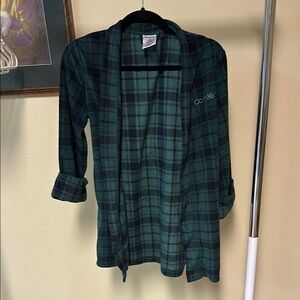 Calvin Klein Boy’s Green Plaid Robe‎